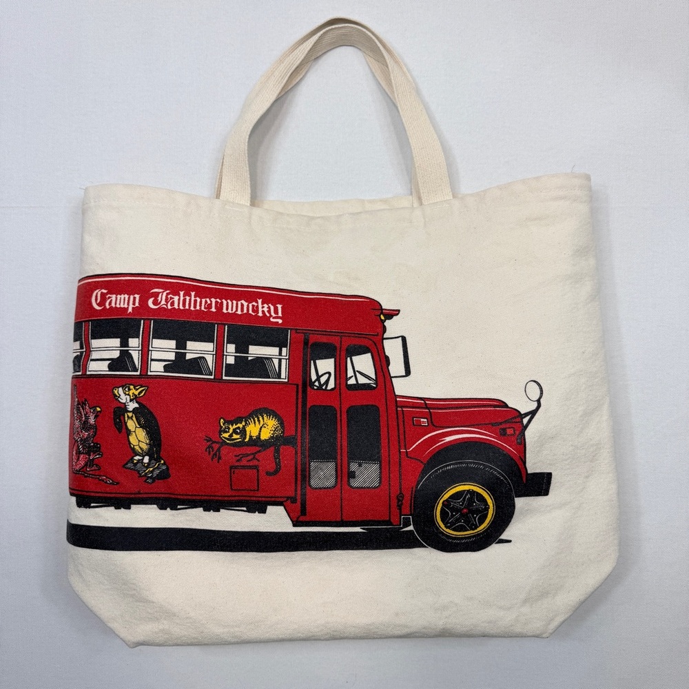 RARE Alice in Wonderland Through the Looking Glass Camp Jabberwocky Canvas Tote